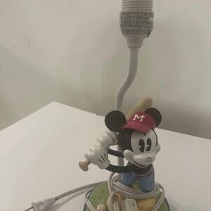 Mickey Mouse Baseball Lamp Kids Room Decor- Works No Shade